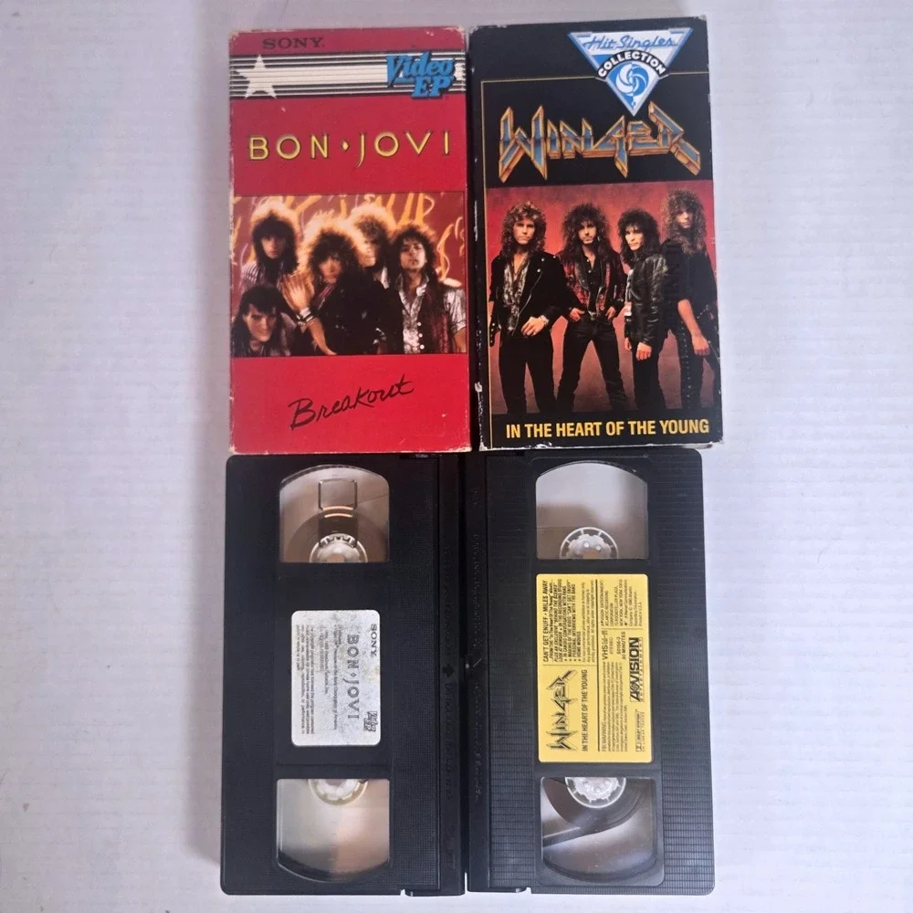 Bon Jovi Video LP Breakout Winger In The Heart Of The Young 80s Rock Music VHS